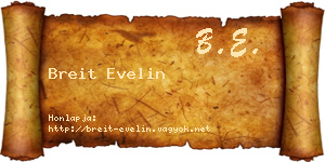 Breit Evelin névjegykártya